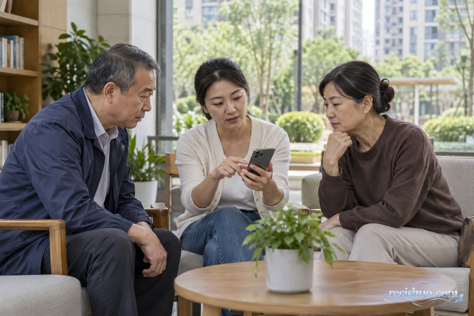 小区成年居民共同查看手机信息并理性交流