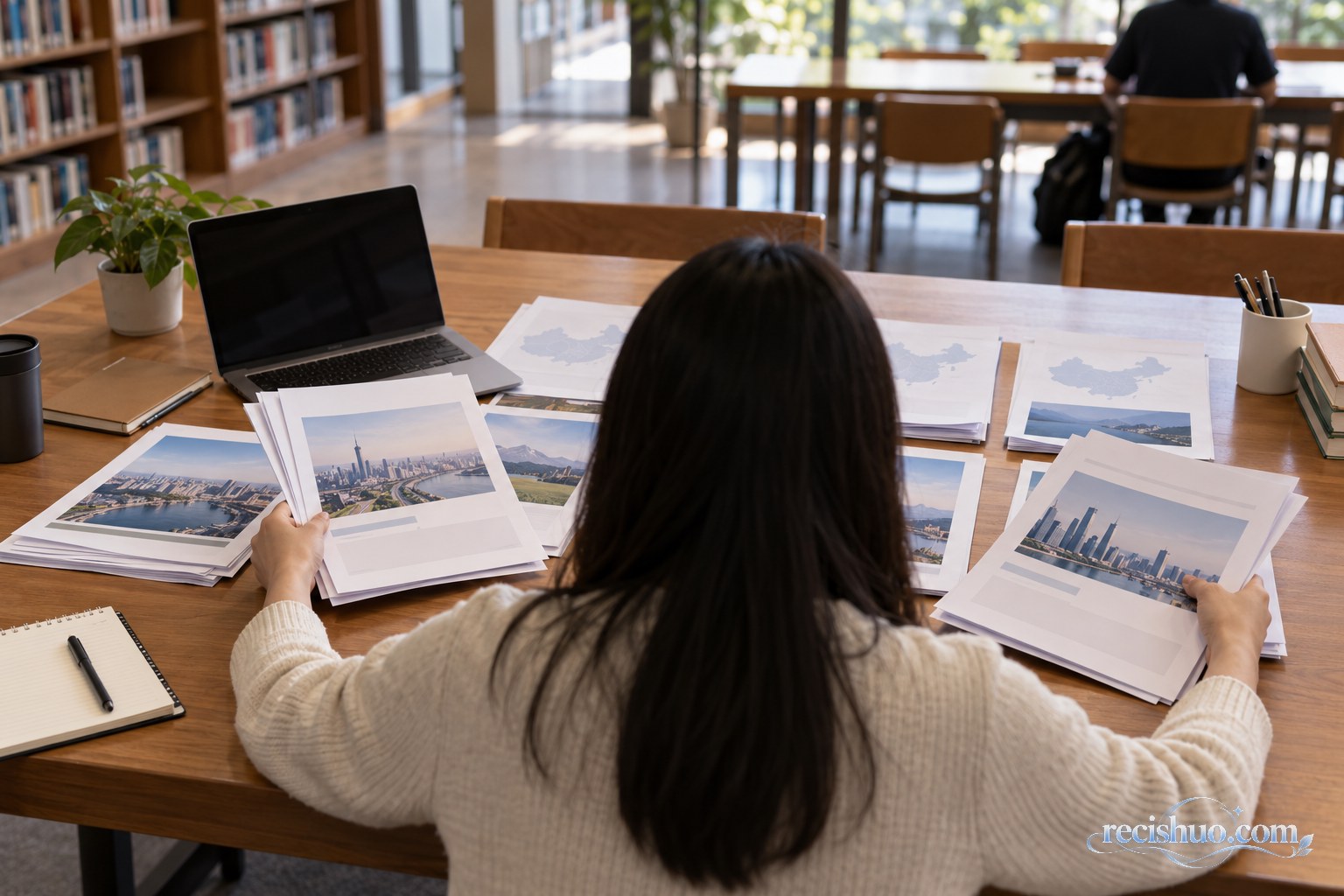 报考者在书桌前逐项核对职位限制条件